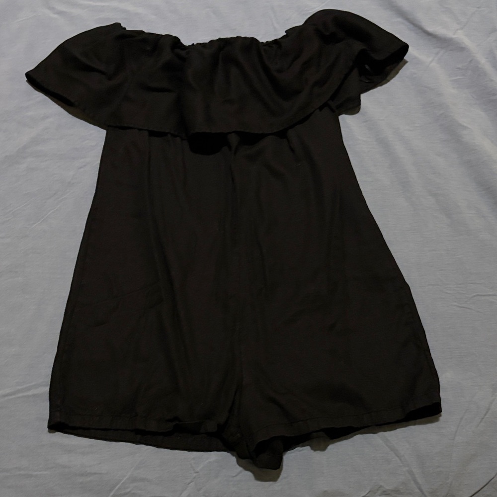 Zara Black Off-Shoulder Romper